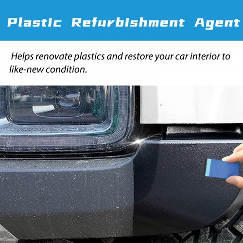 Rayhong Car Plastic Refurbishment Agent, Car Motorcycle Plastic Body Dashboard Refurbishment Polish 100ml